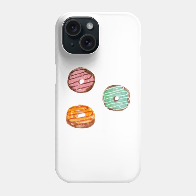 Donut set Phone Case by GinaaArts