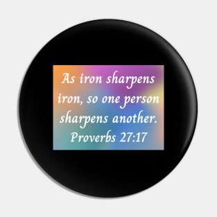 Bible Verse Proverbs 27:17 Pin