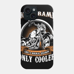 Only Cool Grampy Rides Motorcycles T Shirt Rider Gift Phone Case