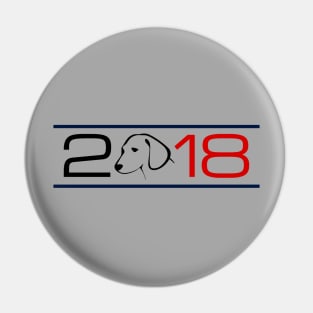 Dog Short New 2018 Canine Year - Adult Youth Design Pin