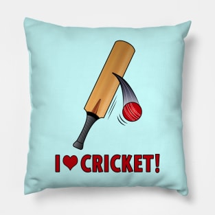 I Love Cricket! Pillow