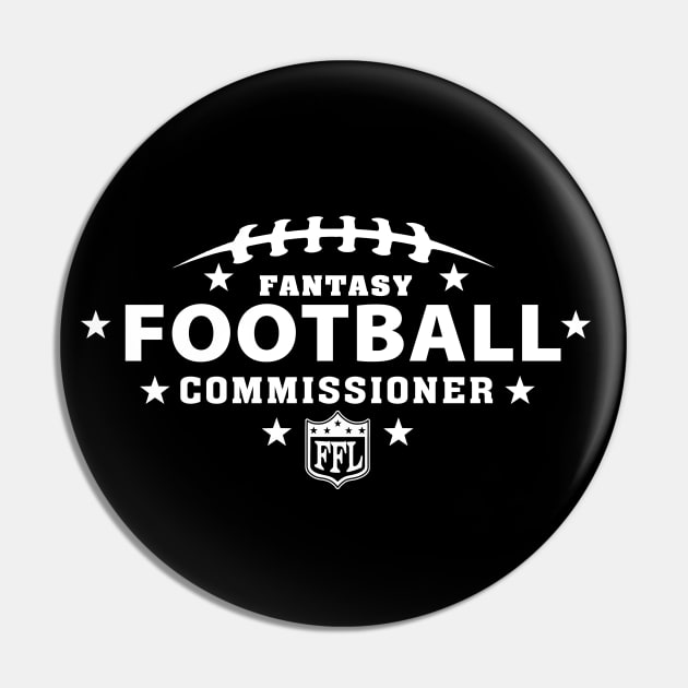 Fantasy Football Commissioner FFL 2022 Official Fantasy League Commish Shirt Pin by TeeCreations