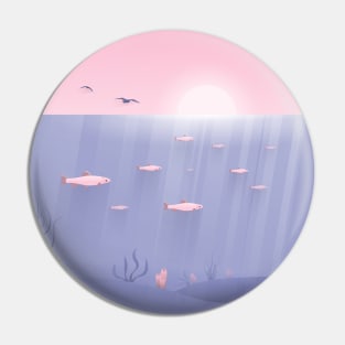 Sea landscape underwater Pin