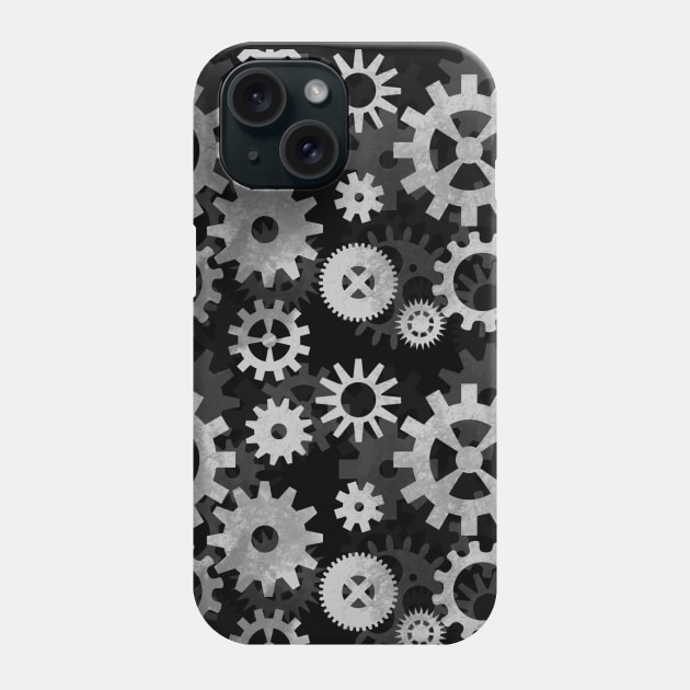 Silver Cogs Phone Case by Onnex