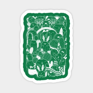 Cactus Doodle Magnet