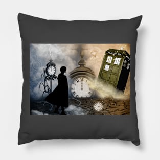 Wibbly Wobbly Time Machine Pillow