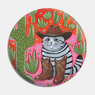 Chonky Cowboi Cat Pin