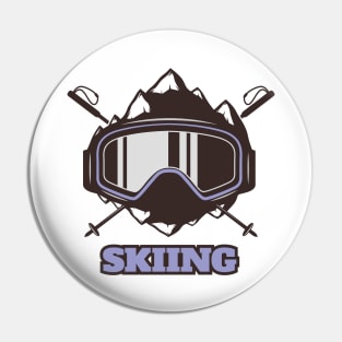 Cool Ski Helmet Pin