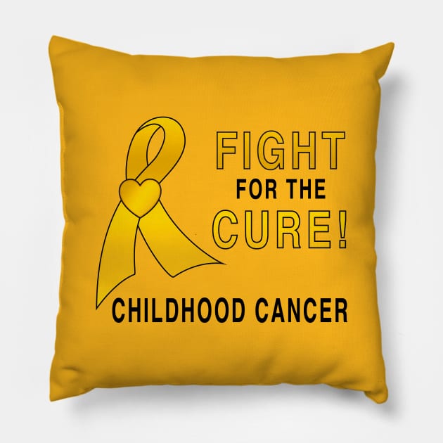 Childhood Cancer: Fight For A Cure! Pillow by PenguinCornerStore