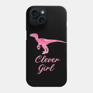 Clever Girl - Pink Dinosaur Phone Case