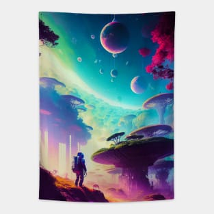 Abstract Another World Explorer Tapestry