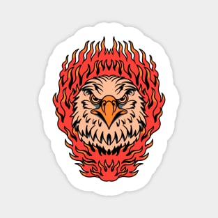 burning eagle tattoo Magnet
