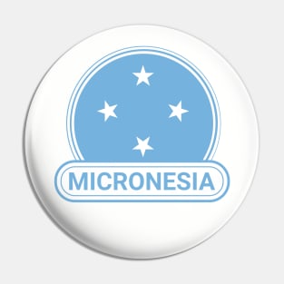 Micronesia Country Badge - Micronesia Flag Pin