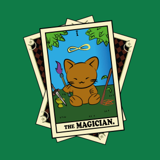 TAROT CARDS DECK | THE MAGICIAN. | FORTUNE CAT T-Shirt