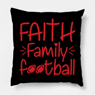 Faith family football Pillow