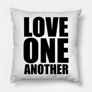 John 13:34 Love One Another Large Typography Pillow