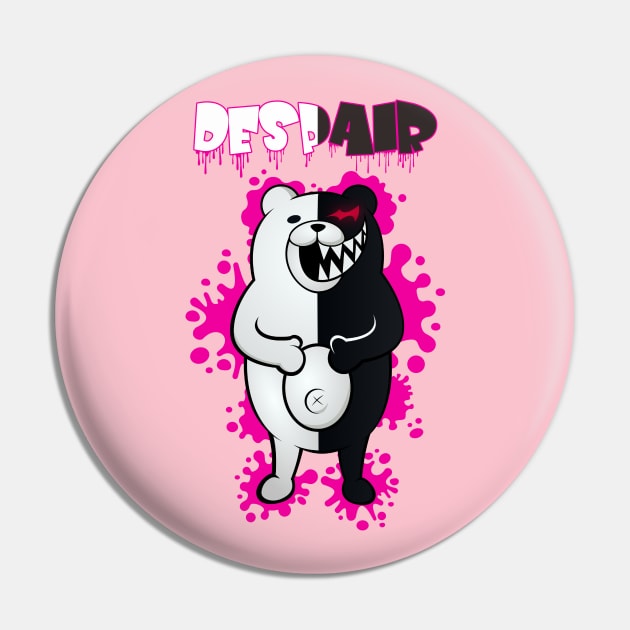 Monokuma Despair Pin by Happy Asmara