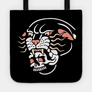 Black panther and skull Tote