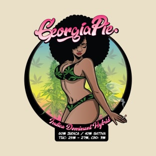 Georgia Pie Cannabis Strain Art T-Shirt