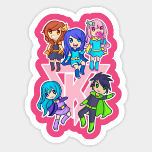 Its Funneh Stickers Teepublic - youtube itsfunneh roblox bee swarm