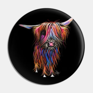 SCoTTiSH HiGHLaND CoW ' The Colourful One ' Pin