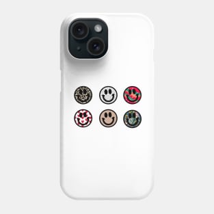 Trendy Happy Faces Sticker Pack Phone Case