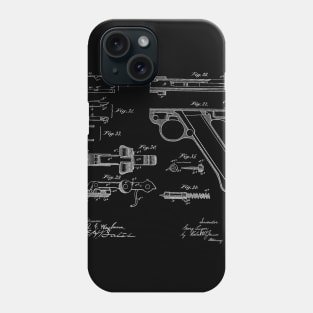 recoil loading small arms Vintage Patent Drawing Phone Case