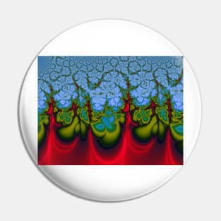 Red and Blue Fractal Patterns Pin