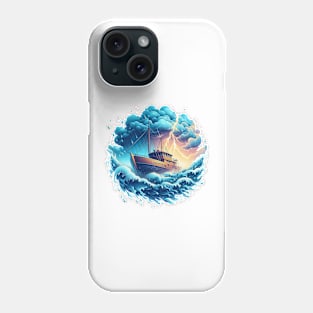 Out of nowhere a sea boat emerges Phone Case