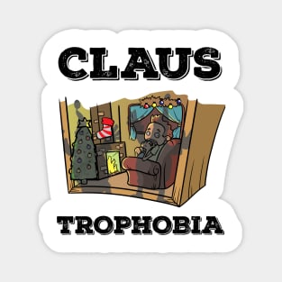 Claustrophobia Santa Claus Pun Funny Christmas Horror Gift Magnet
