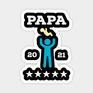 Papa 2021 Future Dad Baby Announcement Men Magnet