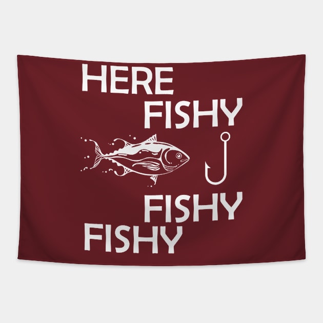 Here Fishy Fishy Fishy Tapestry by UniqueWorld