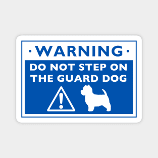 Humorous Westie Guard Dog Warning | West Highland White Terrier Magnet