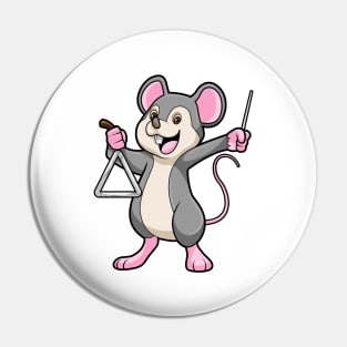 Rat at Music with Triangle Pin