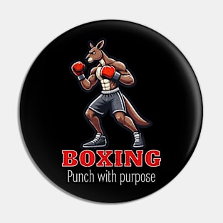 Boxing: Punch with purpose Kangaroo Pin