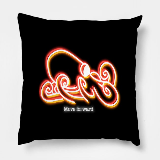 Neon - Octopus Pillow by Impossible Things for You