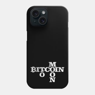 bitcoin to the moon funny crypto quote gift crossword puzzle style Phone Case