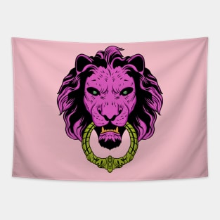 Pink lion Tapestry