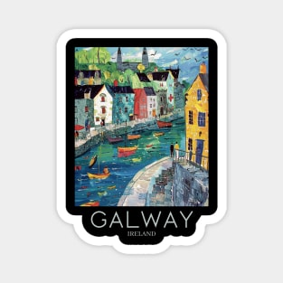 A Pop Art Travel Print of Galway - Ireland Magnet