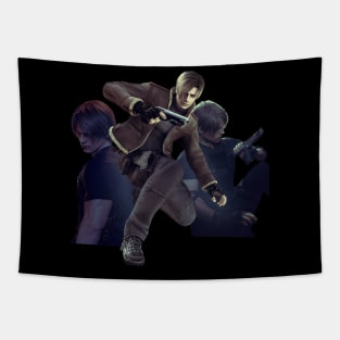 Trio Leon Kennedy resident evil without inscription Tapestry