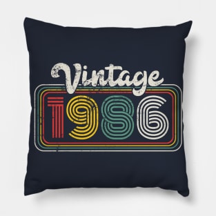 Vintage 1986 Birthday Gift 35th Birthday Gift Idea Pillow