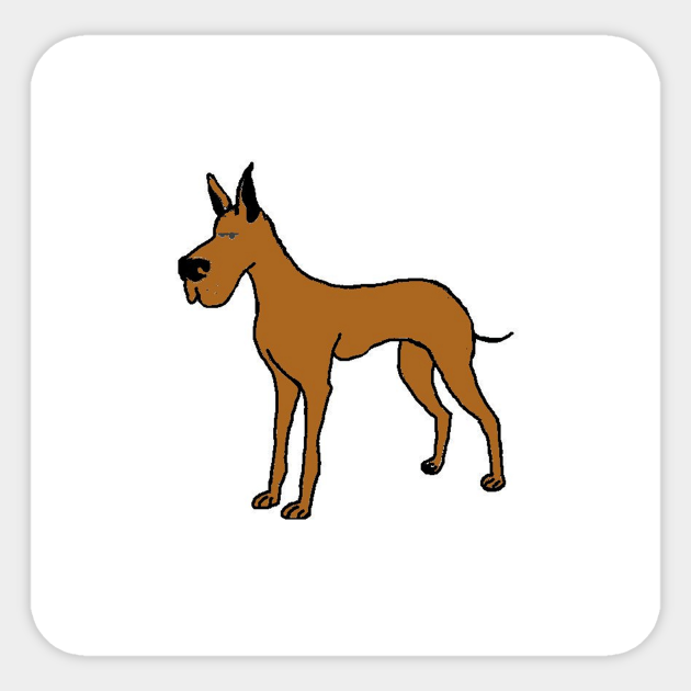 Great Dane fawn cartoon - Great Dane - Sticker | TeePublic Great Dane fawn cartoon - Great Dane - Sticker | TeePublic