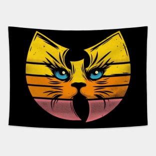 Wutang Logo Cat face effect Tapestry