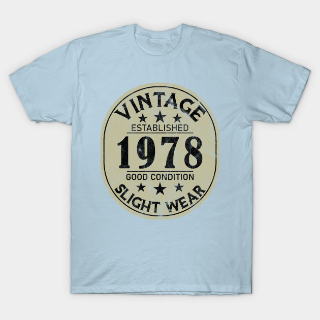 Discover Vintage Established 1978 Good Condition Slight Wear - Vintage 1978 - T-Shirt