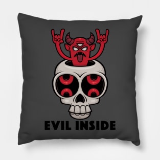 Possessed Skull Evil Inside Pillow