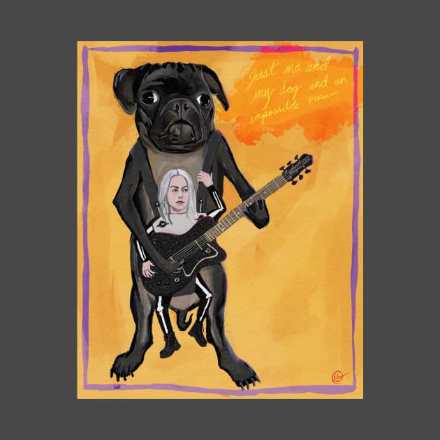 Just Phoebe Bridgers and her dog by EBDrawls