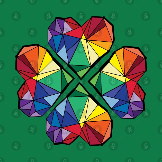 rainbow geometric clover by CindyS