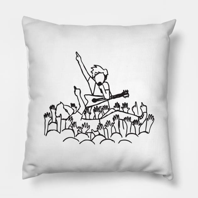 Beach Musical Show Pillow by beaching