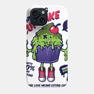 Green Hugging Cupcake Phone Case