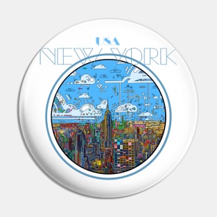 new york skyline Pin